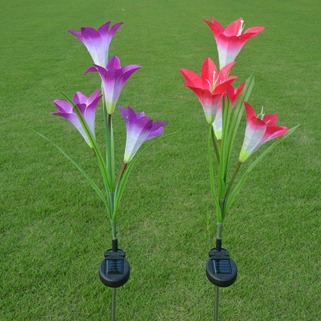 4-Pack Solar Powered Garden Flowers with Lights - Waterproof, Easy Install, No Wiring Needed - Image 8