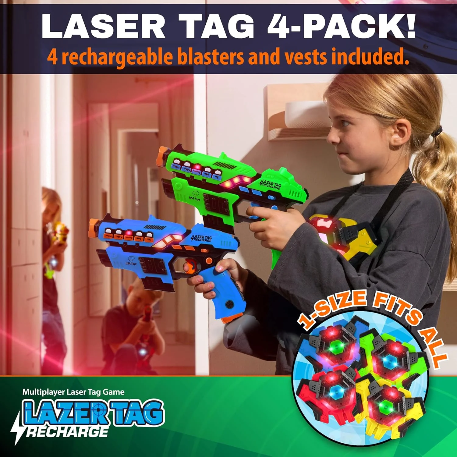 4-Pack: USA Toyz Laser Tag Game - Image 3