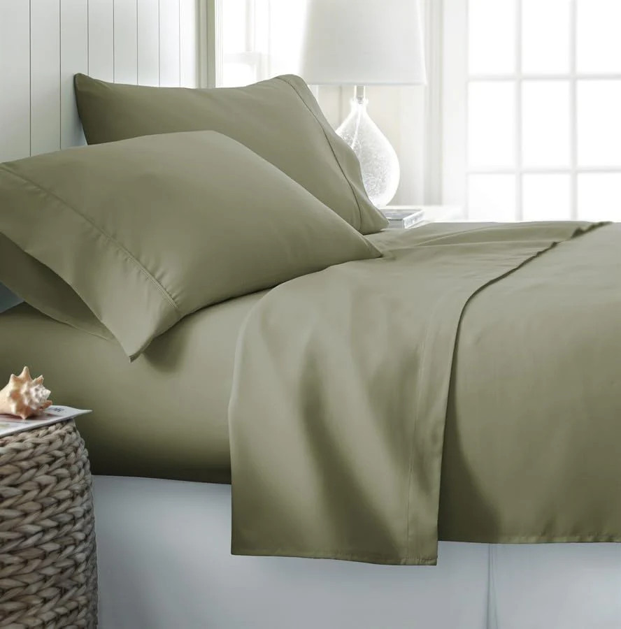 4-Piece 100% Cotton Solid Sheet Set – 300 Thread Count, Luxury Extra Soft - Image 3