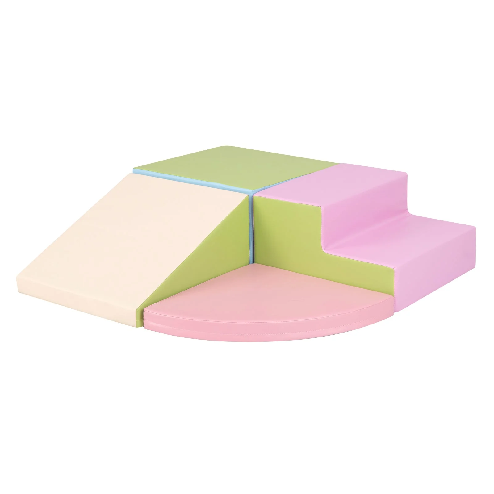 4-Piece Climb and Crawl Foam Block Play Set for Infant Baby-Pink - Image 4