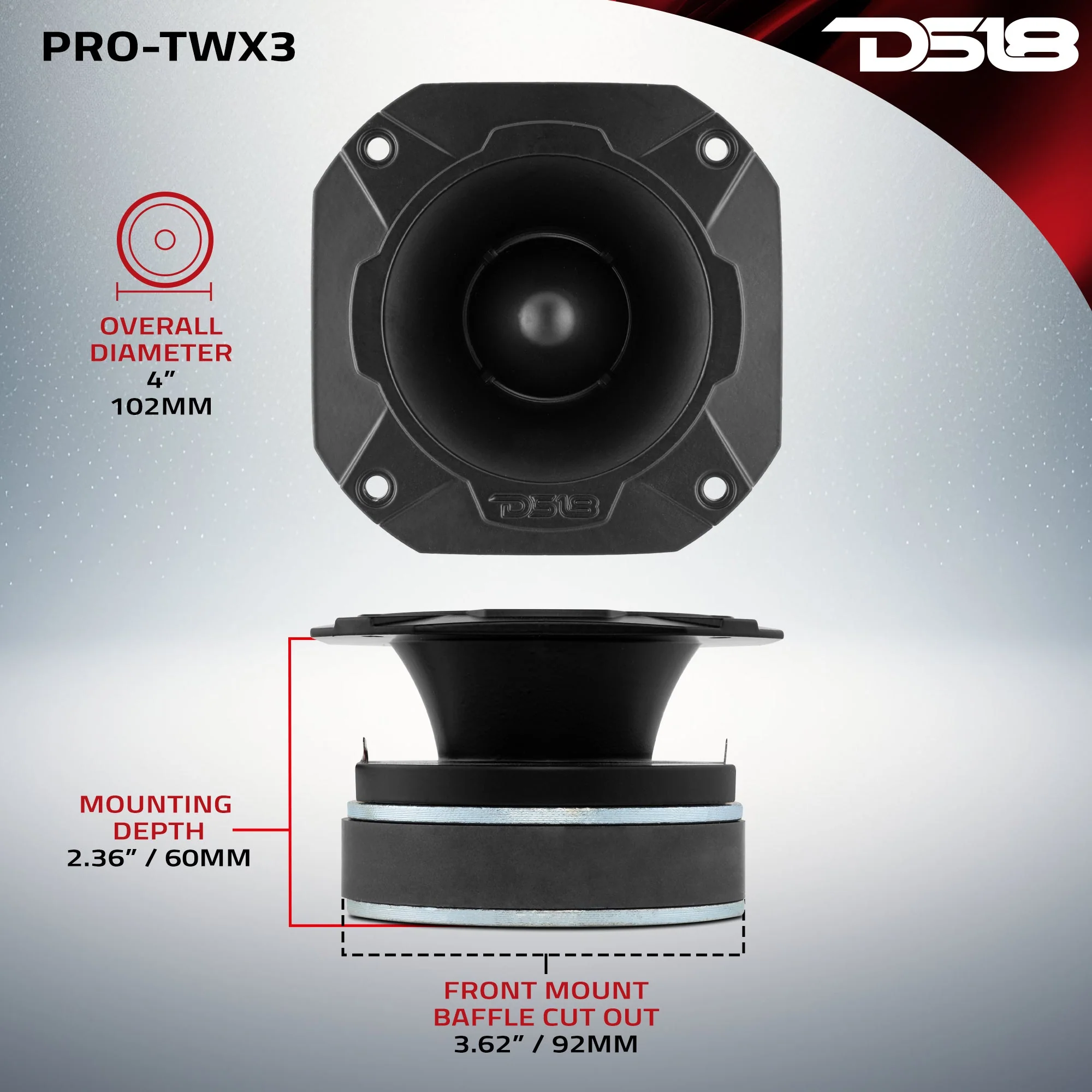 4" Super Bullet Tweeter 250 Watts 1.5" Titanium 4-Ohm Vc - Image 6