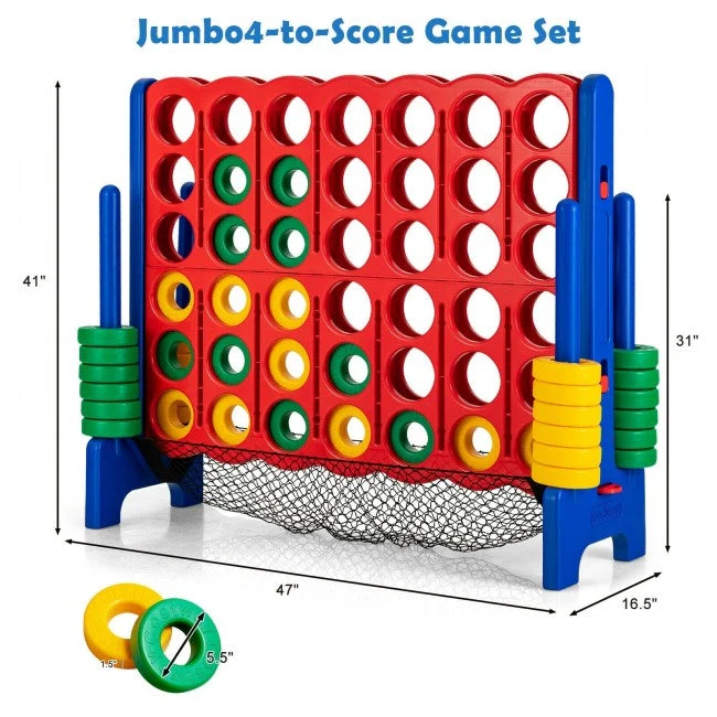 4-to-Score Giant Game Set with Net Storage-Blue - Image 5