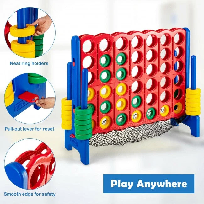 4-to-Score Giant Game Set with Net Storage-Blue - Image 7