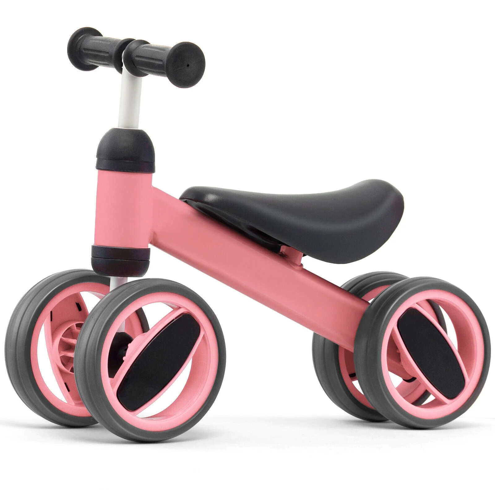 4 Wheels Baby Balance Bike Toy-Pink - Image 3