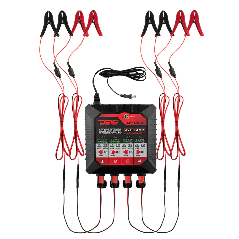 4 X 1.5 AMP Automatic Smart Lithium and AGM Battery Charger and Maintainer - Image 2