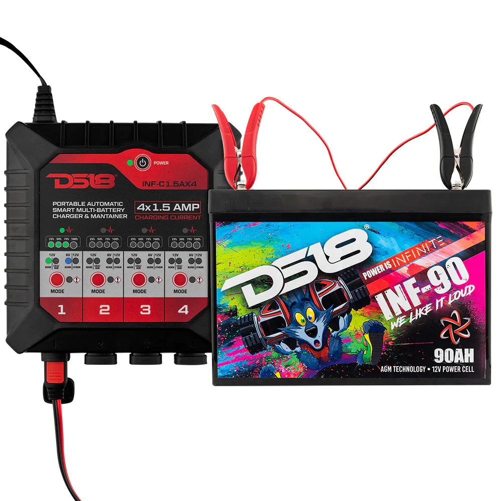 4 X 1.5 AMP Automatic Smart Lithium and AGM Battery Charger and Maintainer - Image 3