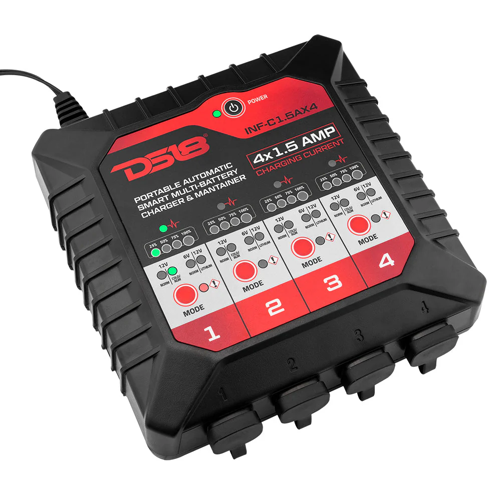 4 X 1.5 AMP Automatic Smart Lithium and AGM Battery Charger and Maintainer - Image 5