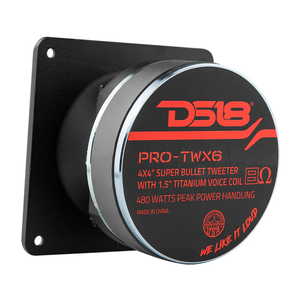 4" x 4" Super Bullet Tweeter 240 Watts 1.5" Titanium 8-Ohm Vc - Image 3
