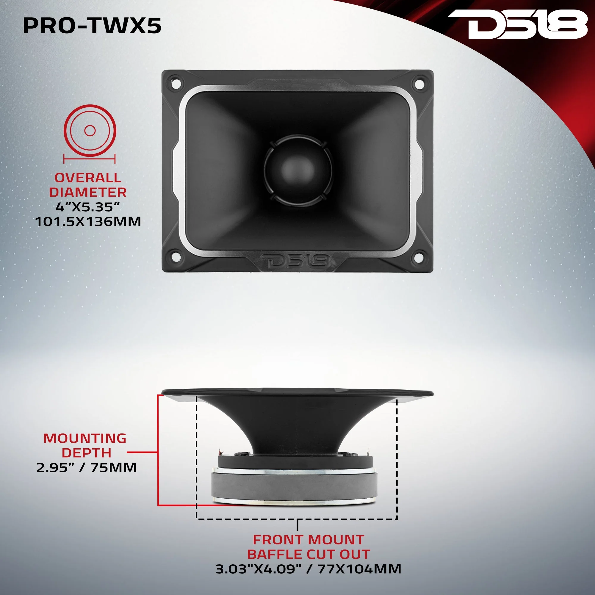 4 x 5.35" Super Bullet Tweeter 250 Watts 1.5" Aluminum 4-Ohm Vc - Image 6