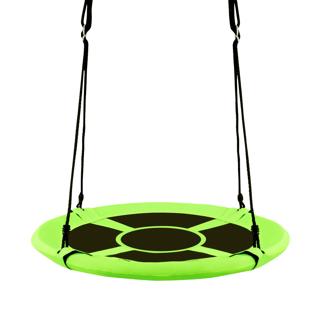 40 Inch Flying Saucer Tree Swing Indoor Outdoor Play Set-Green - Image 3