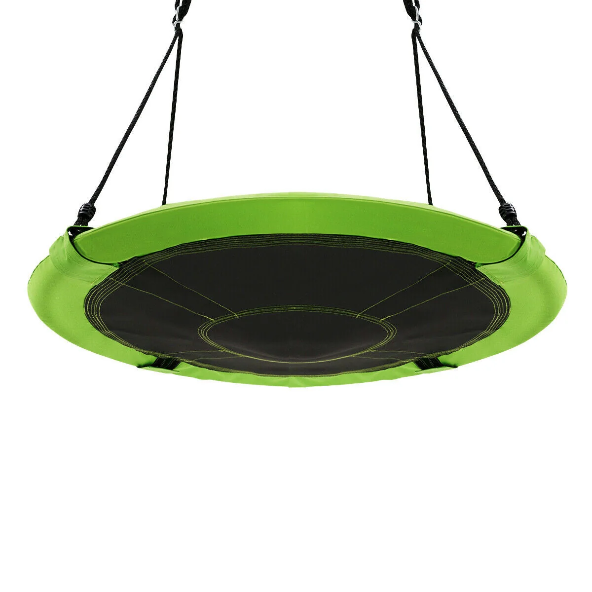 40 Inch Flying Saucer Tree Swing Indoor Outdoor Play Set-Green - Image 8