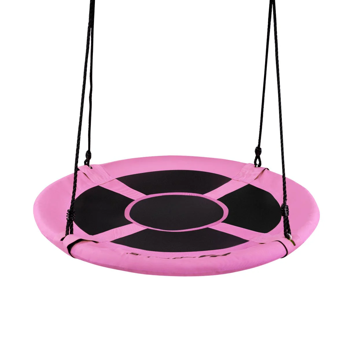 40 Inch Flying Saucer Tree Swing Indoor Outdoor Play Set-Pink - Image 3