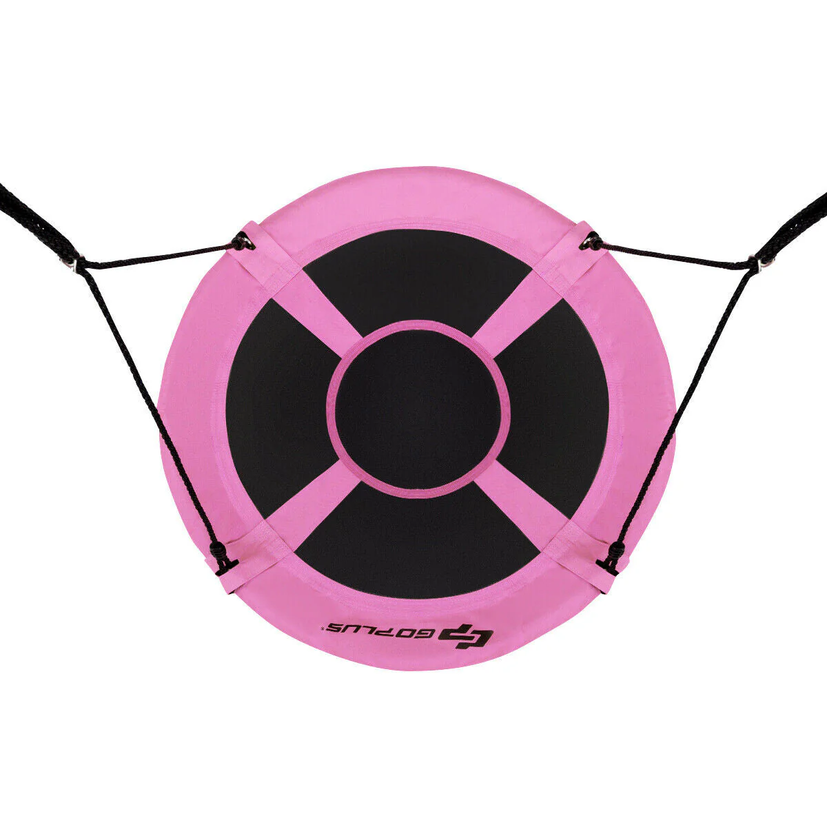 40 Inch Flying Saucer Tree Swing Indoor Outdoor Play Set-Pink - Image 4