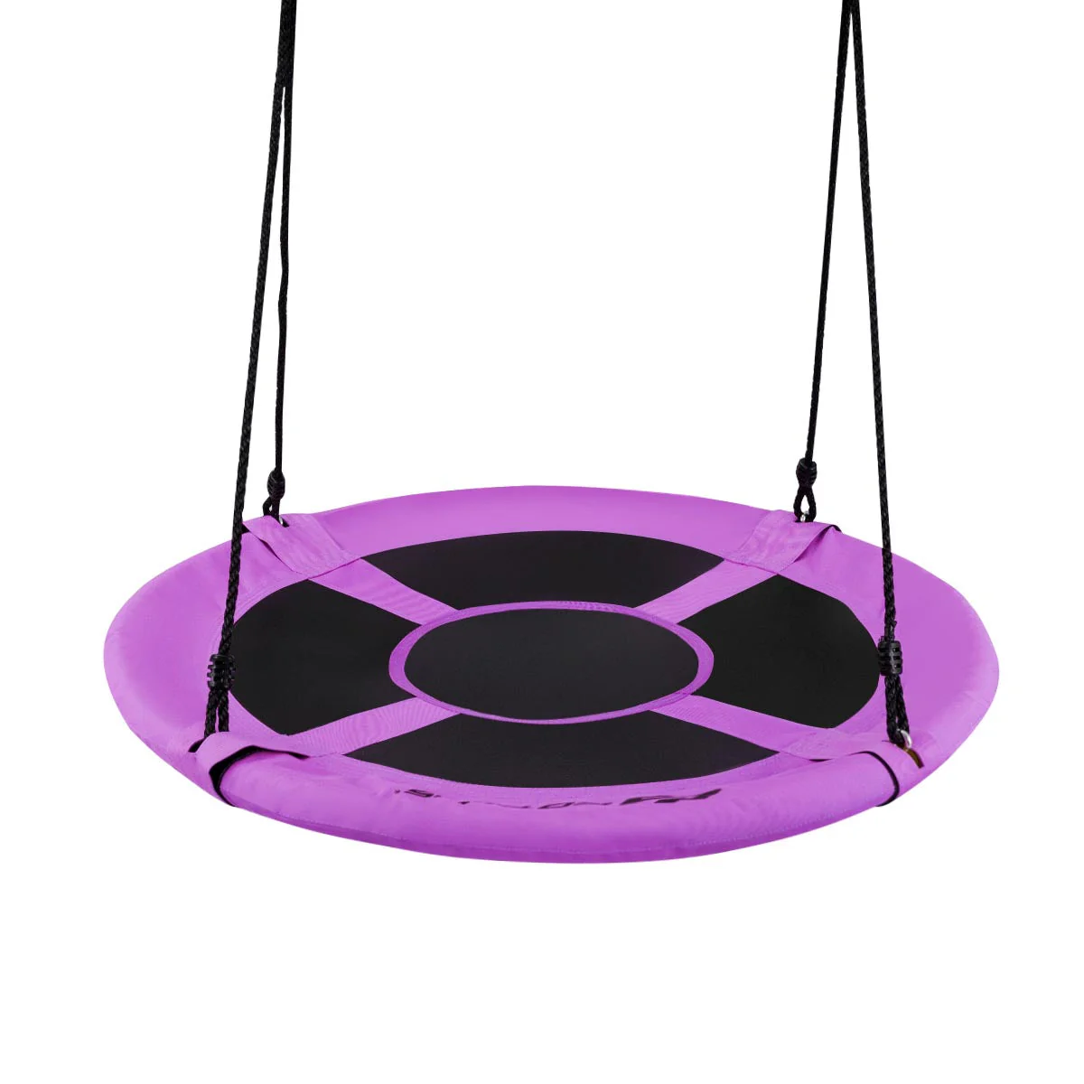 40 Inch Flying Saucer Tree Swing Indoor Outdoor Play Set-Purple - Image 3