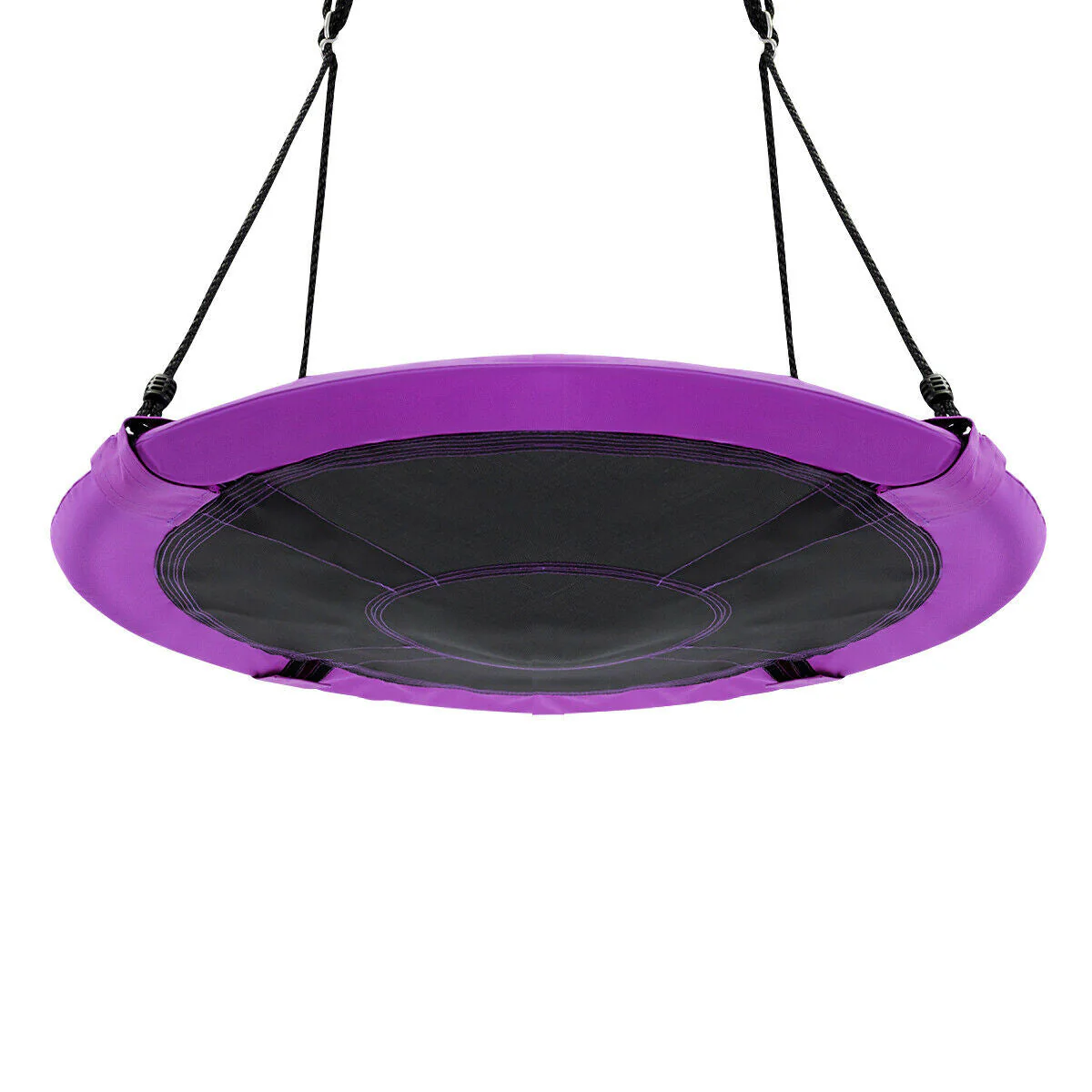 40 Inch Flying Saucer Tree Swing Indoor Outdoor Play Set-Purple - Image 7