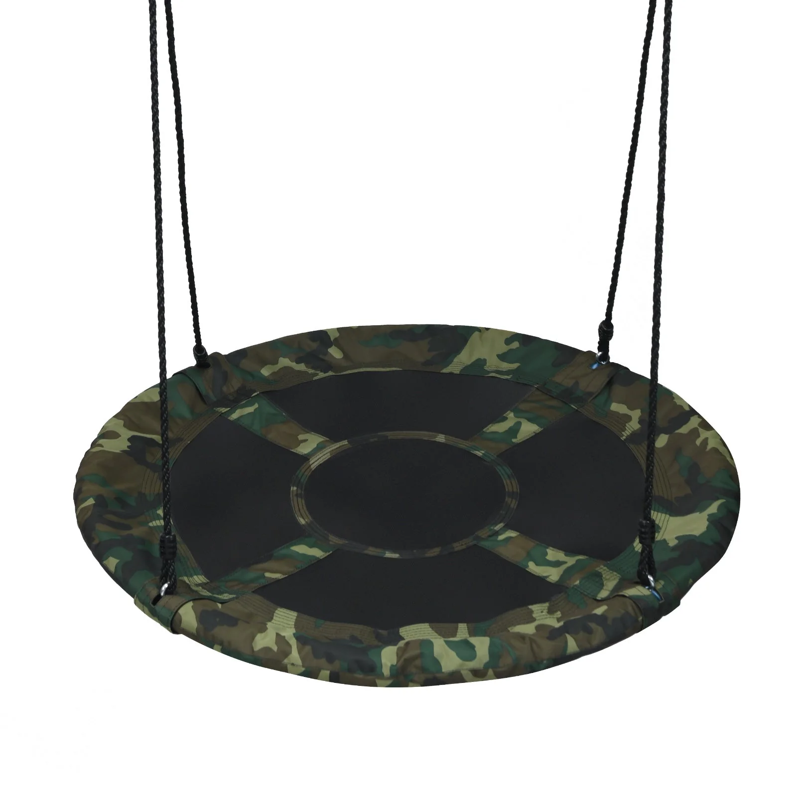40 Inch Flying Saucer Tree Swing Outdoor Play Set with Adjustable Ropes Gift for Kids - Image 3