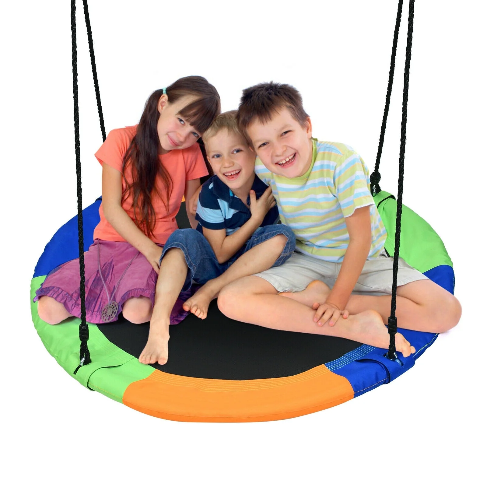 40-Inch Flying Saucer Tree Swing Outdoor Play Set with Easy Installation Process for Kids - Image 3