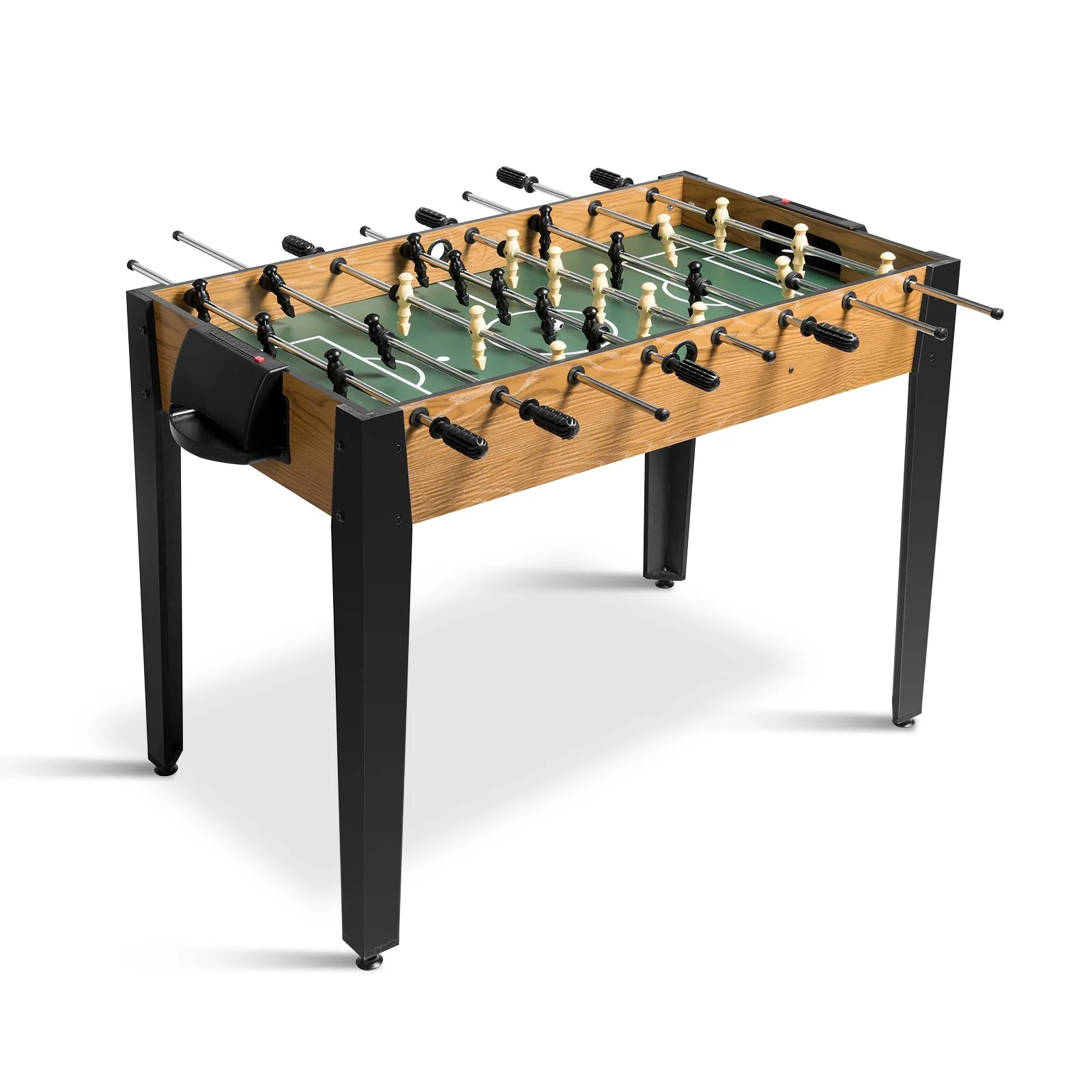 48 Inch Competition Sized Home Recreation Wooden Foosball Table-Brown - Image 3