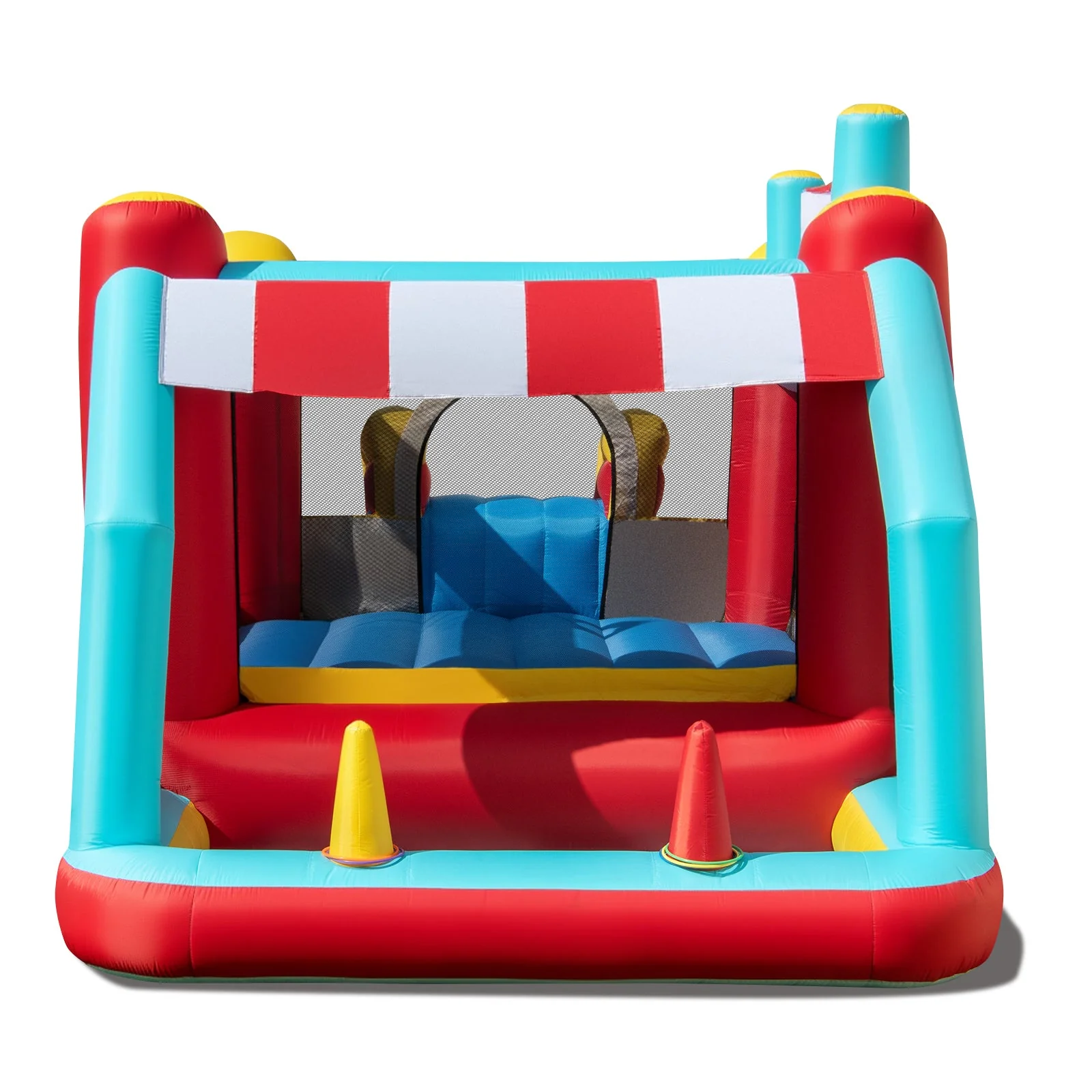 5-in-1 Ice Cream Inflatable Bounce House with Ball Pit and Slide with 520W Blower - Image 5
