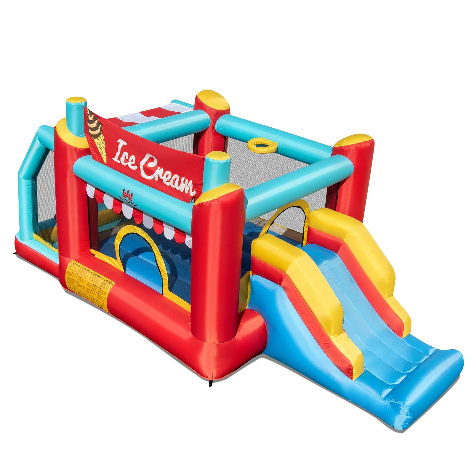 5-in-1 Ice Cream Inflatable Bounce House with Ball Pit and Slide without Blower - Image 2