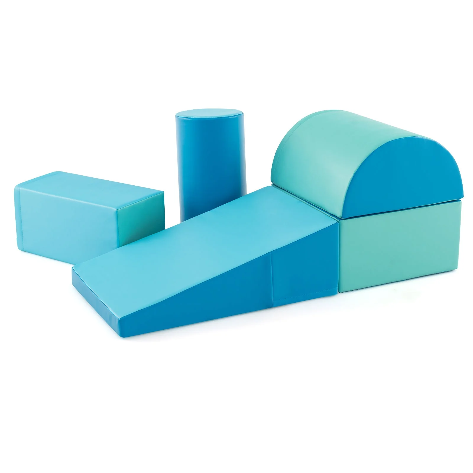5-Piece Kids Climb and Crawl Activity Playset-Navy - Image 3