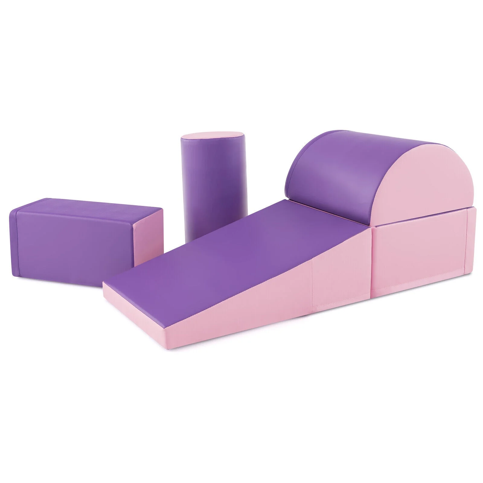 5-Piece Kids Climb and Crawl Activity Playset-Purple - Image 3