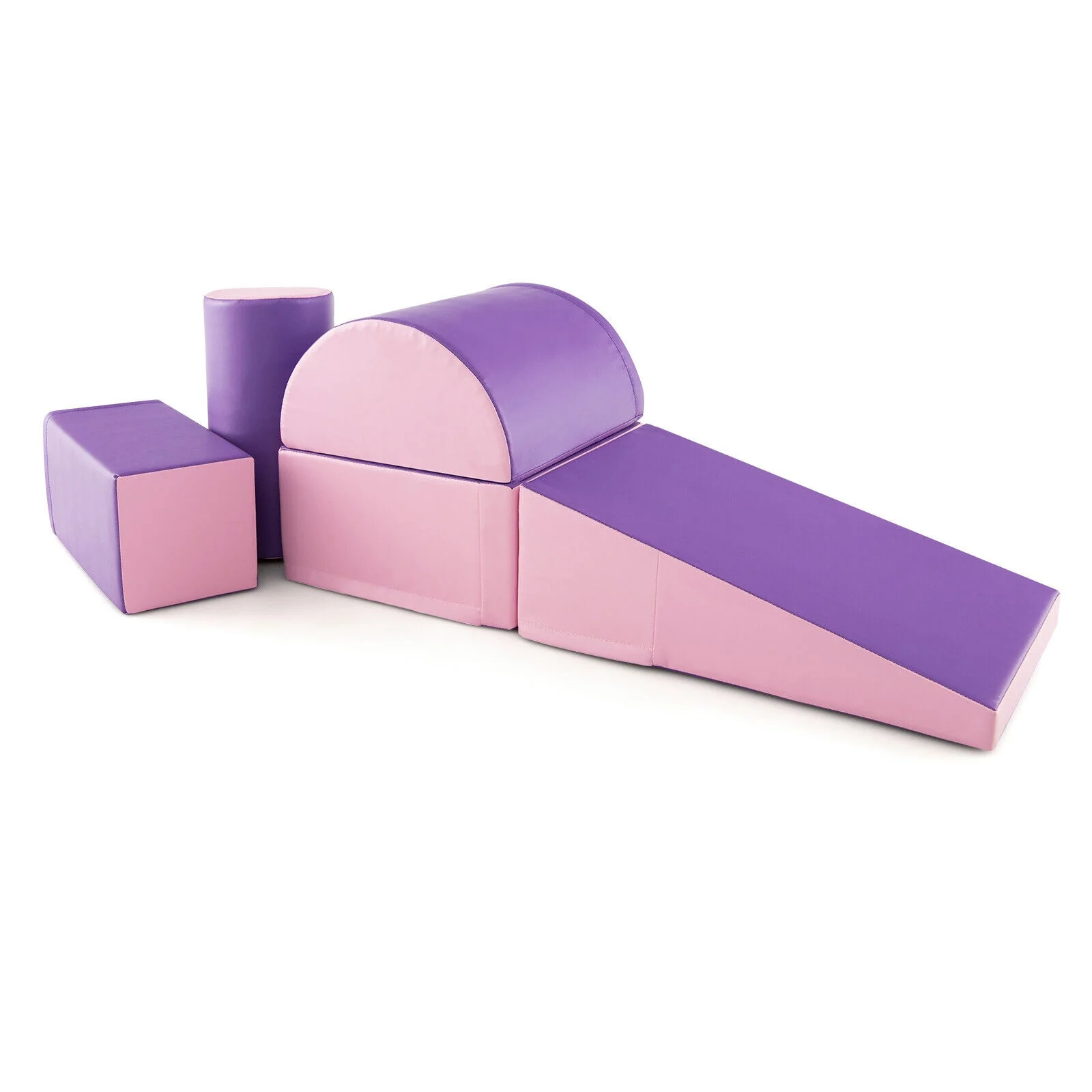 5-Piece Kids Climb and Crawl Activity Playset-Purple - Image 7