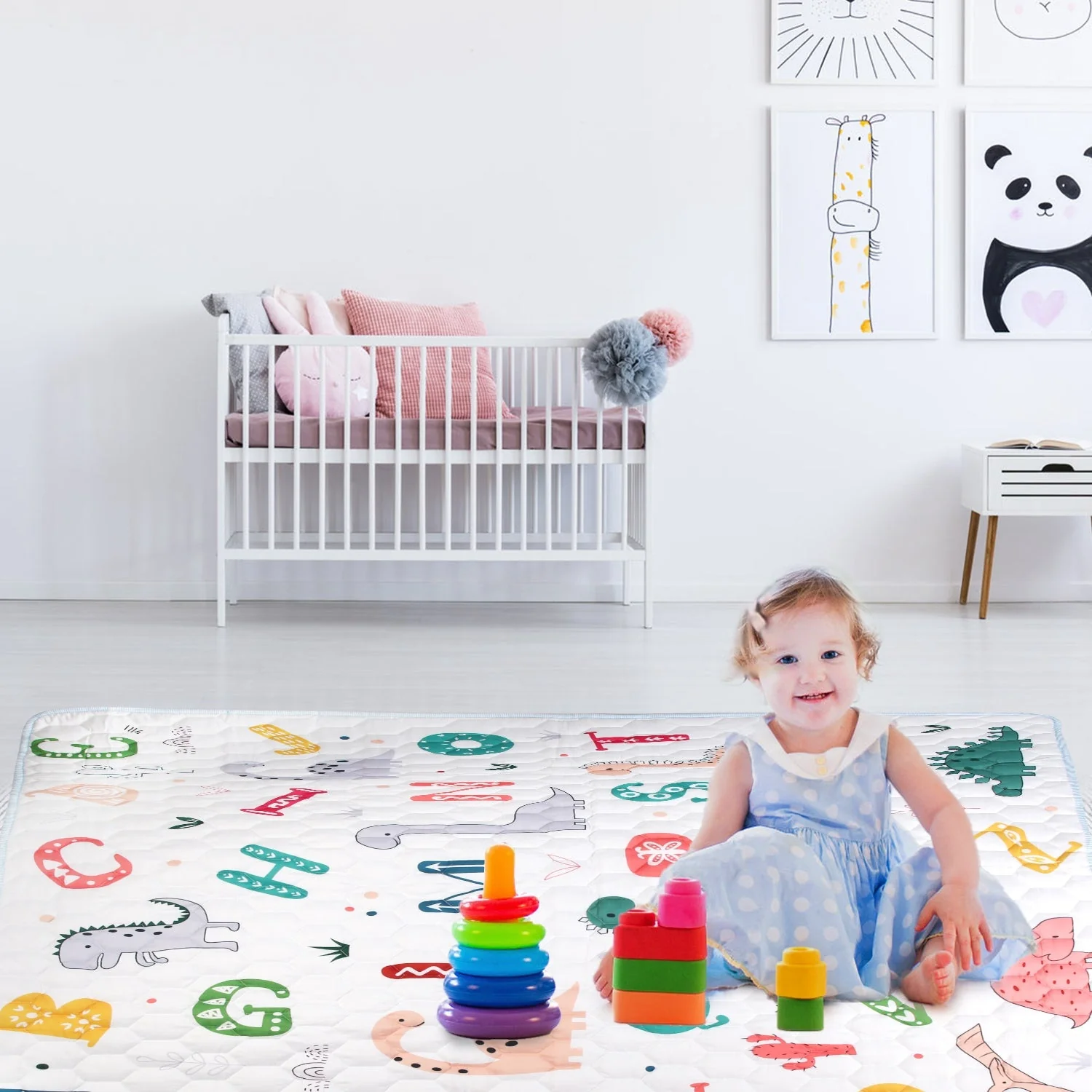 50x50IN Baby Play Mat Non-Slip Baby Crawling Mat Foldable Playpen Mat Machine Washable for Newborns Infants Babies Toddlers - Image 3