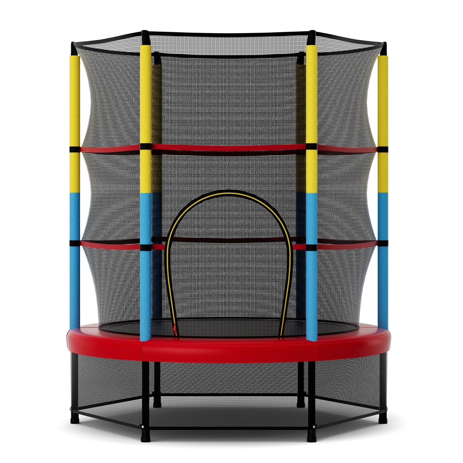 55 Inch Mini Trampoline for Kids with Safety Enclosure Net for Indoor Outdoor - Image 3
