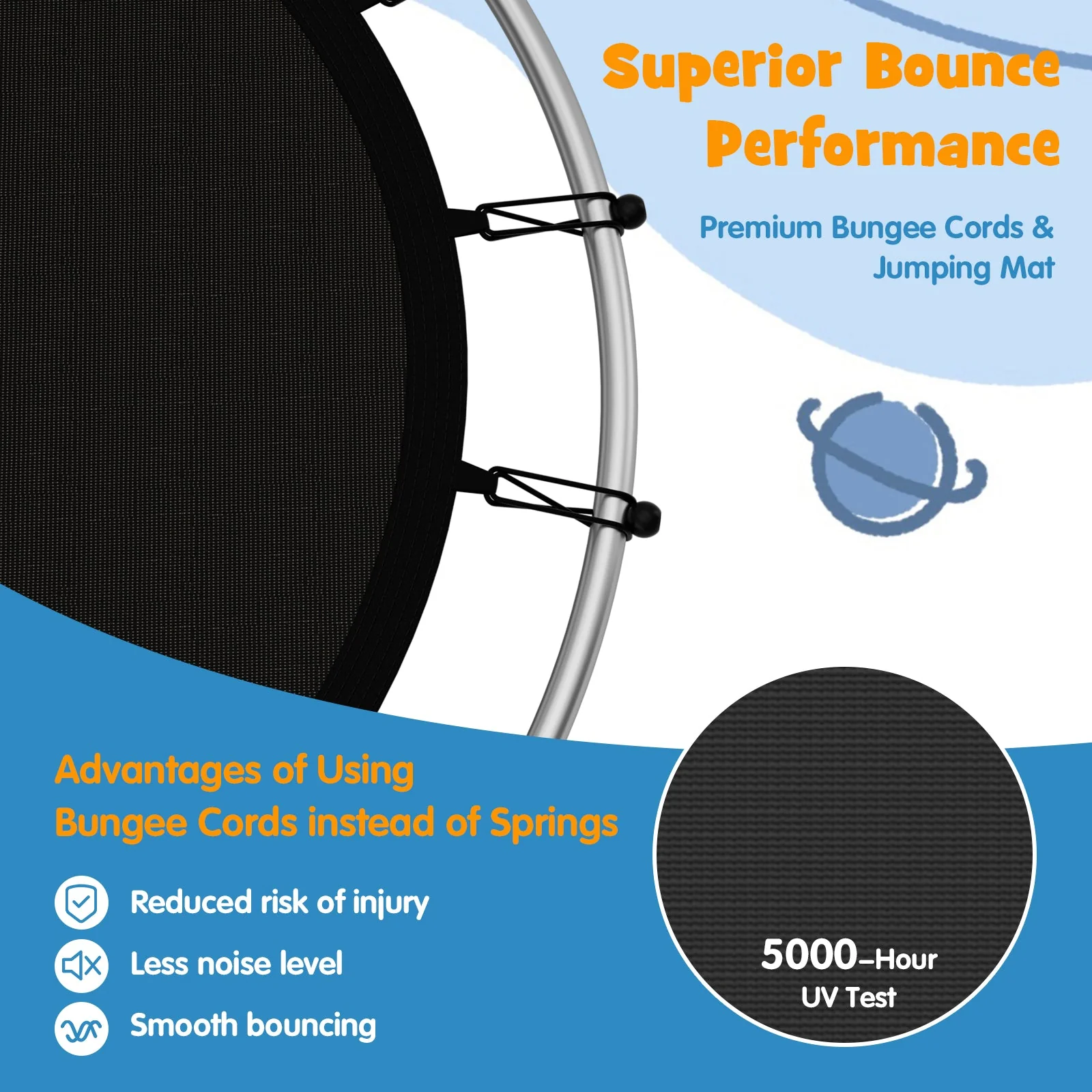 55 Inch Mini Trampoline for Kids with Safety Enclosure Net for Indoor Outdoor - Image 8