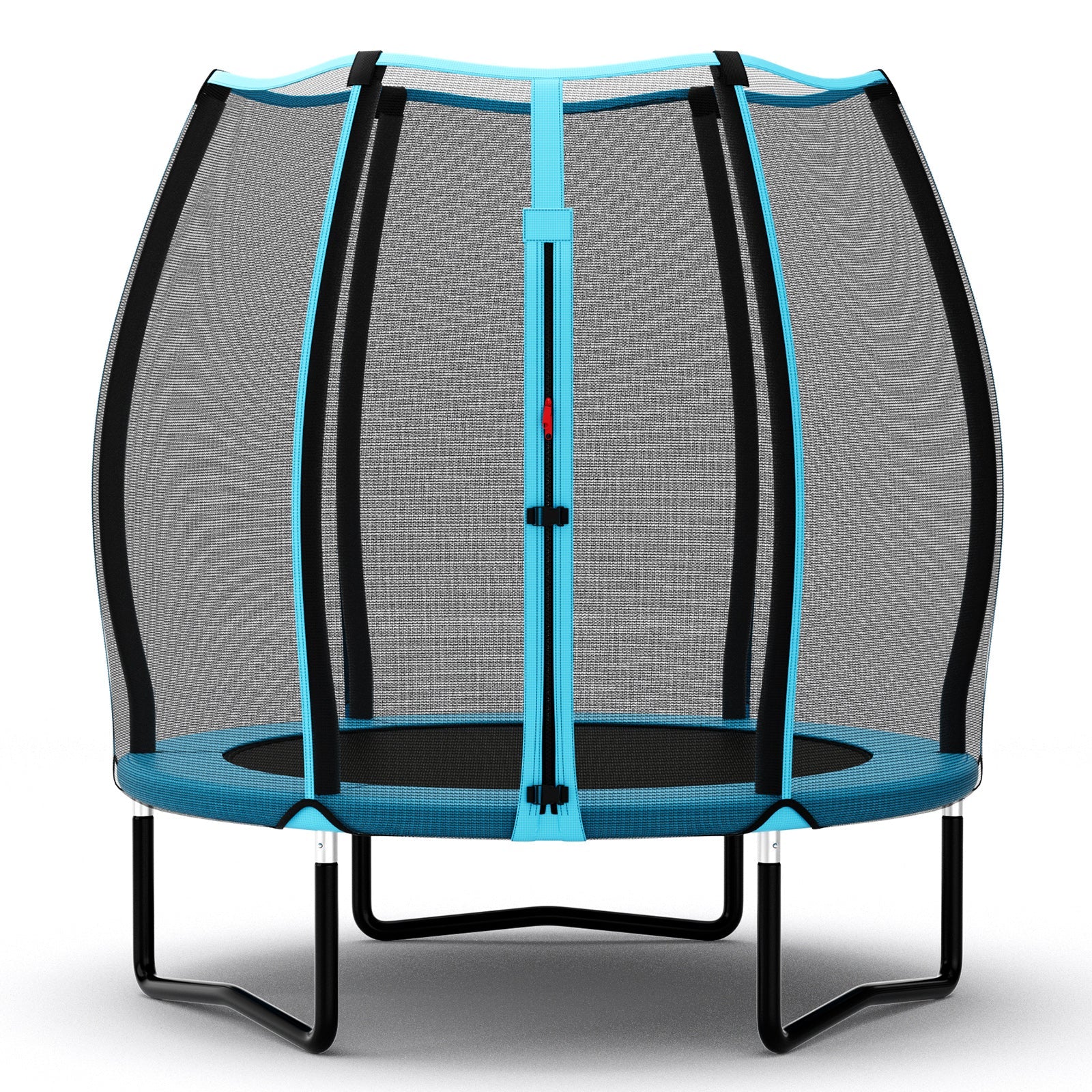 55 Inch Trampoline for Kids Toddler Mini Trampoline with Safety Enclosure Net-Blue - Image 2