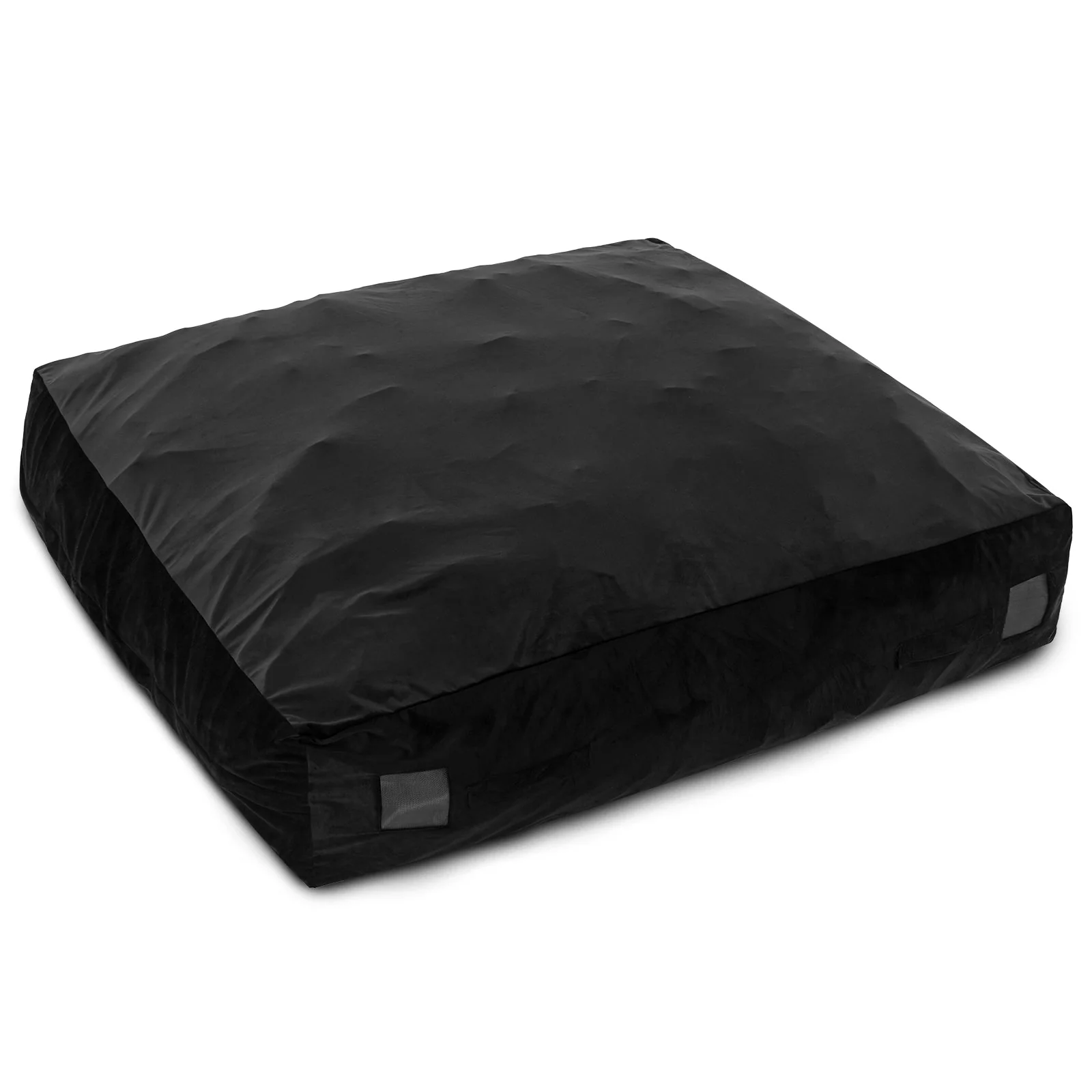57 x 57 Inch Crash Pad Sensory Mat with Foam Blocks and Washable Velvet Cover-Black - Image 3