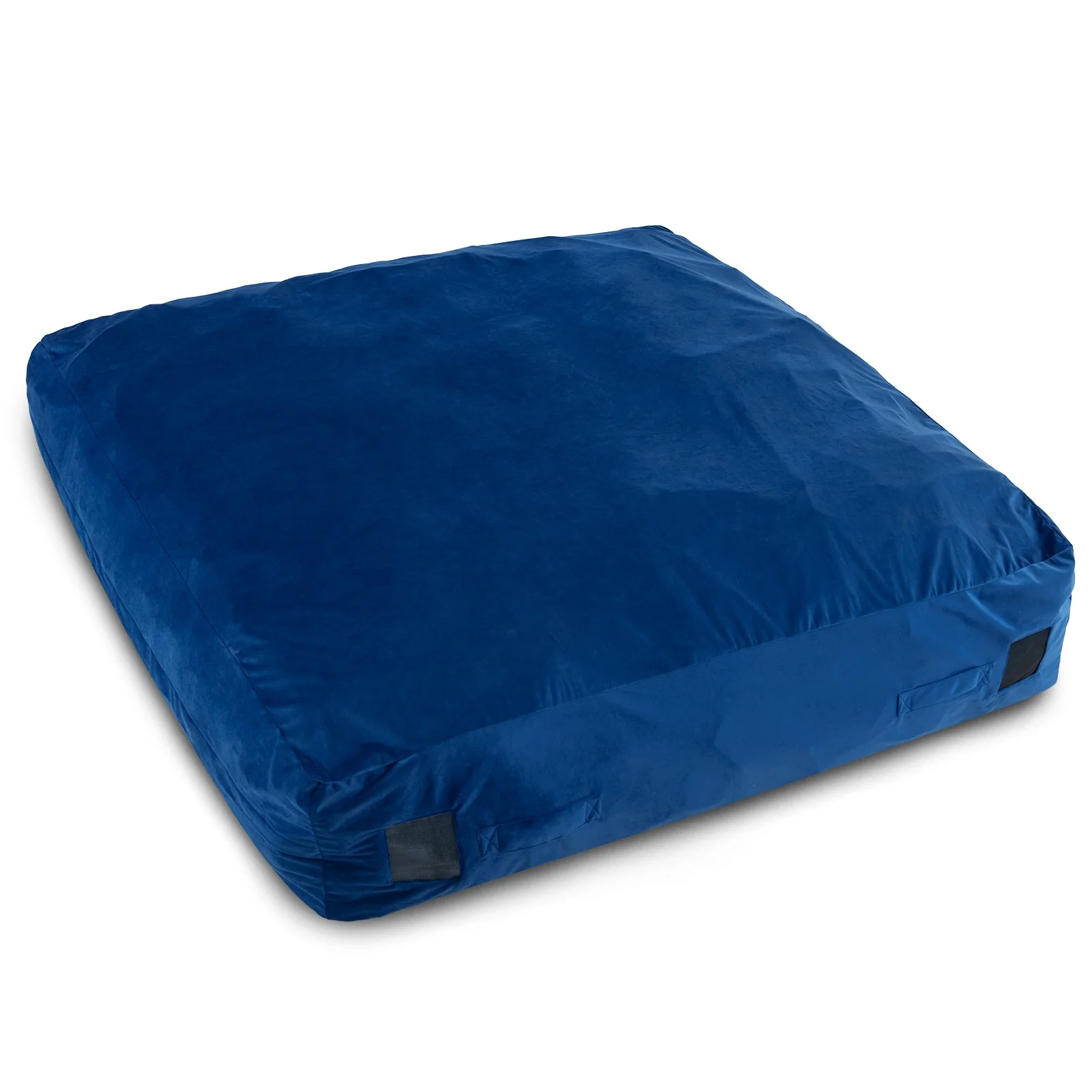 57 x 57 Inch Crash Pad Sensory Mat with Foam Blocks and Washable Velvet Cover-Blue - Image 3