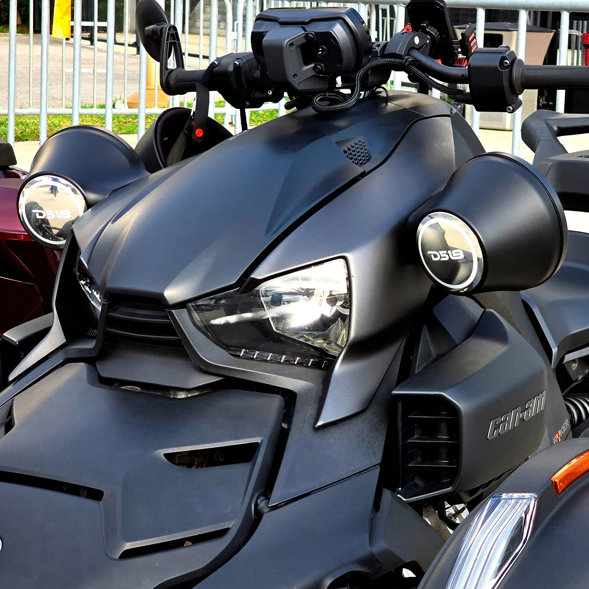 6.5" Loaded Flat Mount Speaker Pods with Amplifier, Installation Kit and Digital LED Lights, Package for Can-Am Spyder & Ryker - Image 3