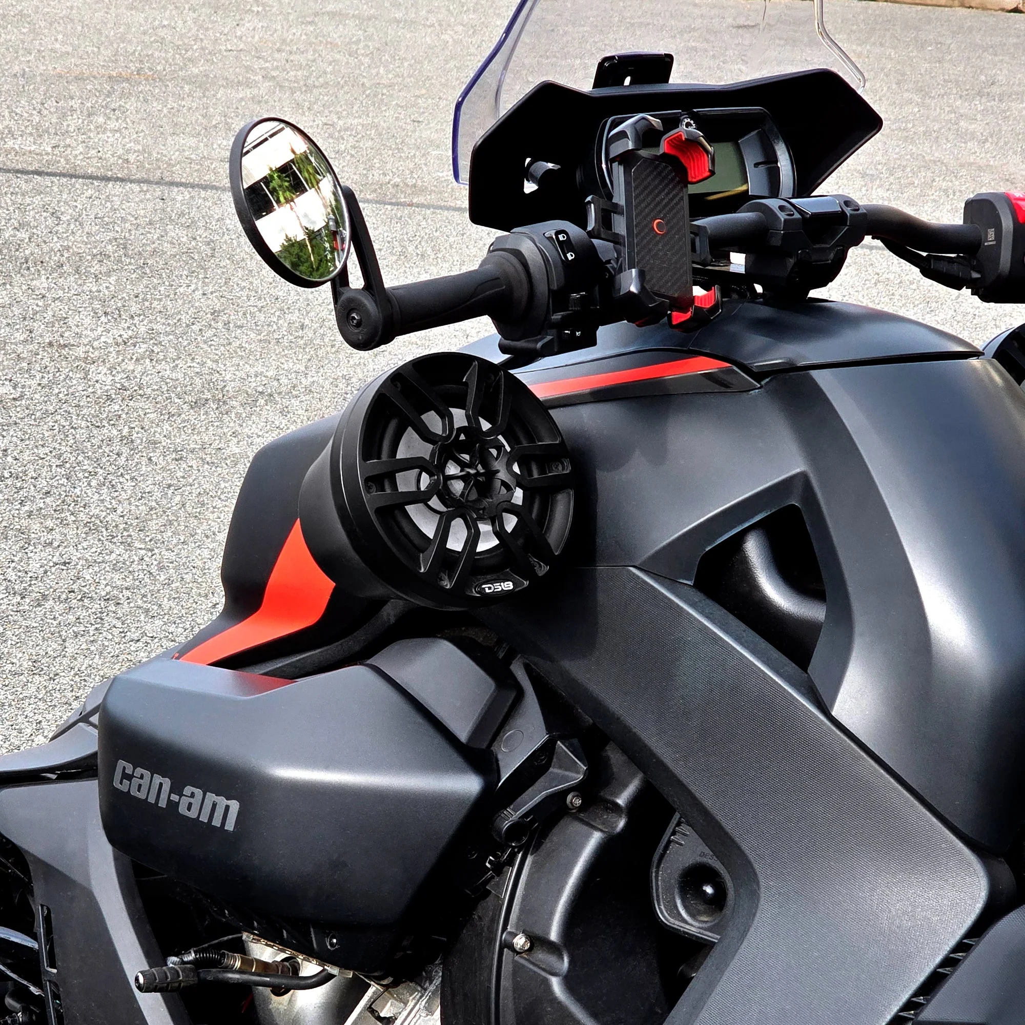 6.5" Loaded Flat Mount Speaker Pods with Amplifier, Installation Kit and RGB LED Lights, Package for Can-Am Spyder & Ryker - Image 4