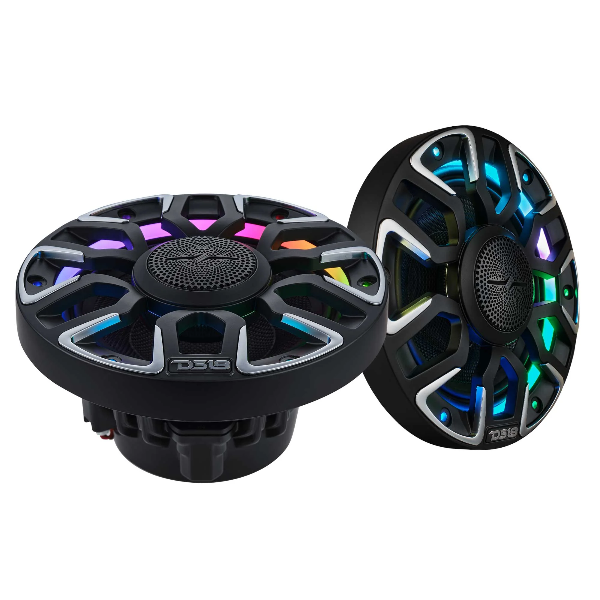 6.5” Marine Coaxial Speaker With Kevlar Cone, Bullet Tweeter, Neodymium Magnet, and Digital LED Lights | 200W RMS 4-Ohm - Image 2