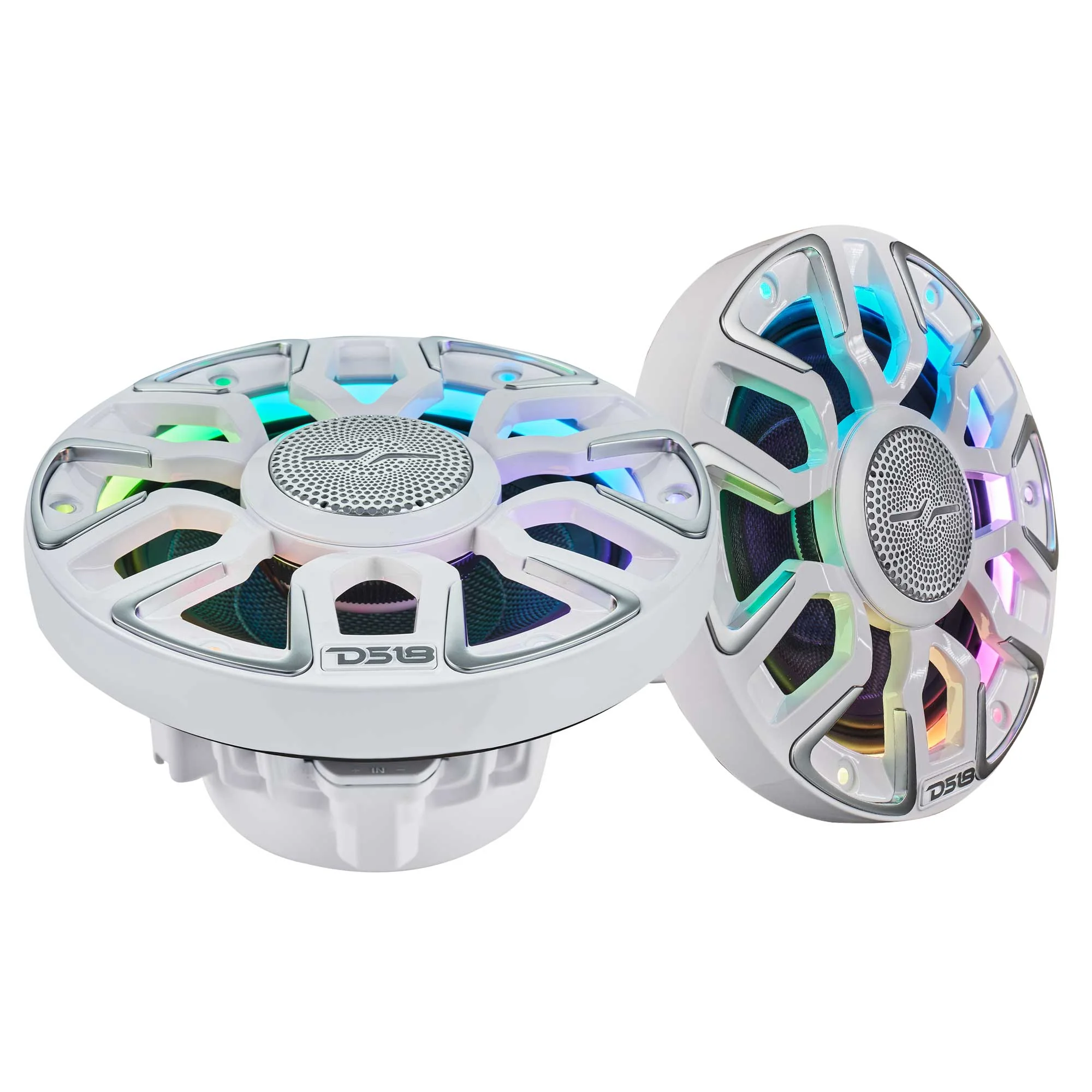 6.5” Marine Coaxial Speaker With Kevlar Cone, Bullet Tweeter, Neodymium Magnet, and Digital LED Lights | 200W RMS 4-Ohm - Image 2