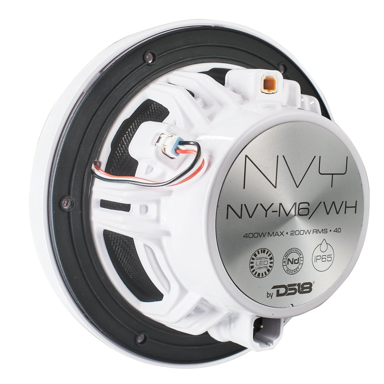 6.5” Marine Coaxial Speaker With Kevlar Cone, Bullet Tweeter, Neodymium Magnet, and Digital LED Lights | 200W RMS 4-Ohm - Image 7