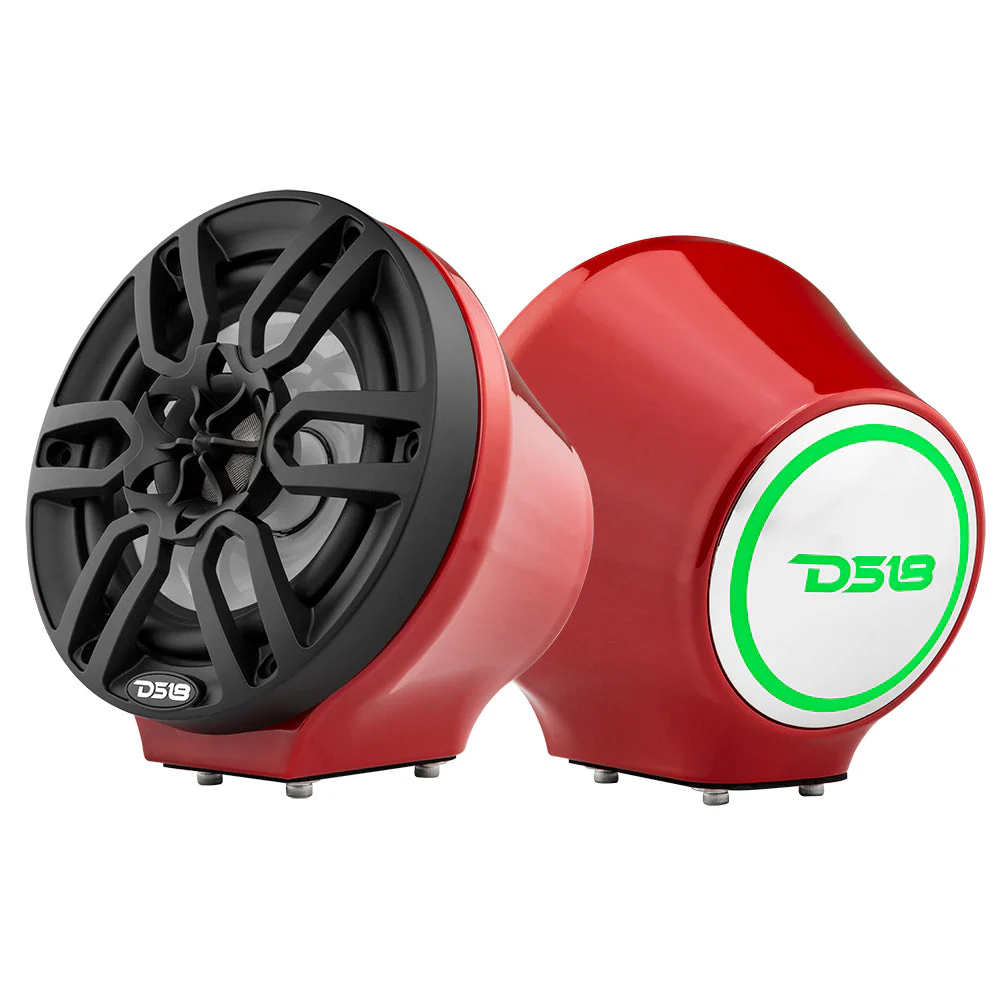 6.5” Universal Flat Mount Kick Panel Speaker Pod – Jet Skis, Jeeps, Motorcycles – RGB LED Lights - Image 13