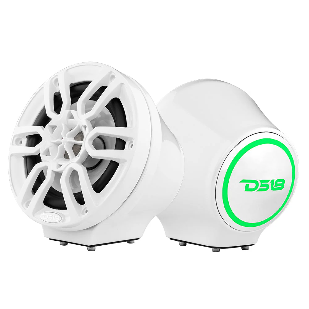 6.5” Universal Flat Mount Kick Panel Speaker Pod – Jet Skis, Jeeps, Motorcycles – RGB LED Lights - Image 3