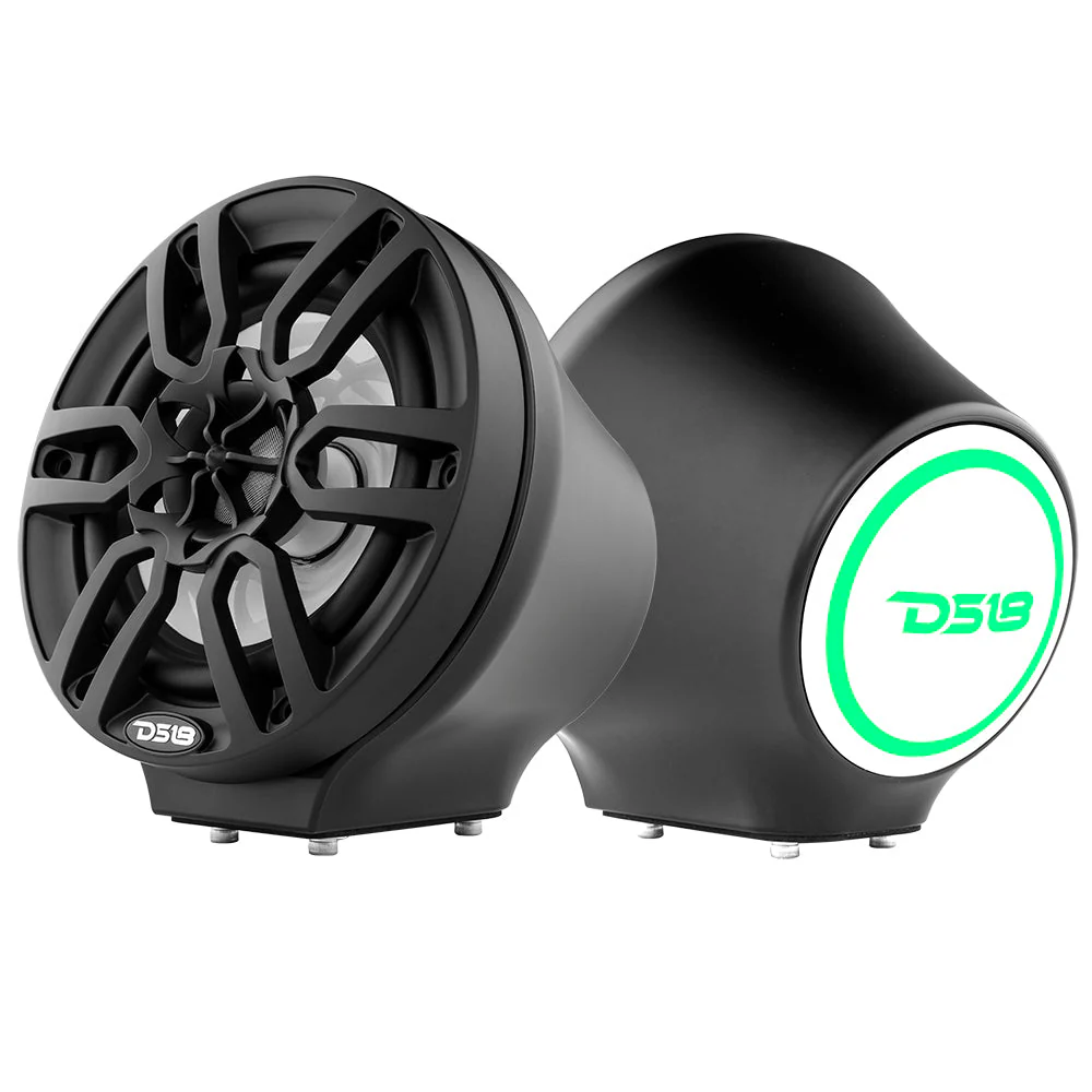 6.5” Universal Flat Mount Kick Panel Speaker Pod – Jet Skis, Jeeps, Motorcycles – RGB LED Lights - Image 8