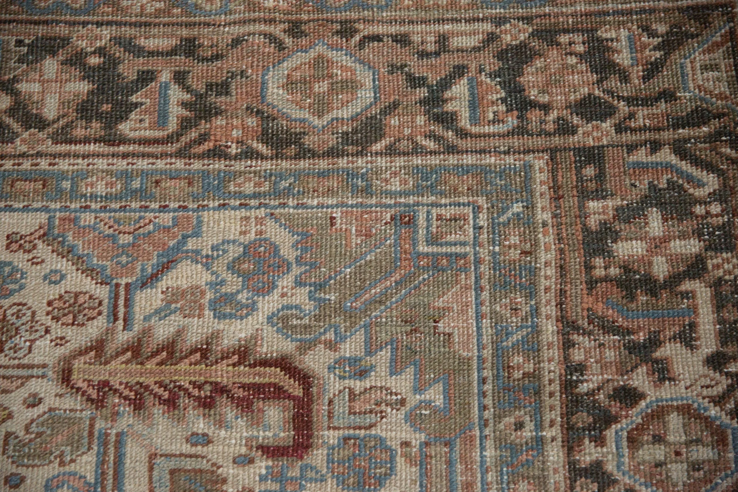 6.5x7.5 Vintage Distressed Heriz Carpet - Image 3