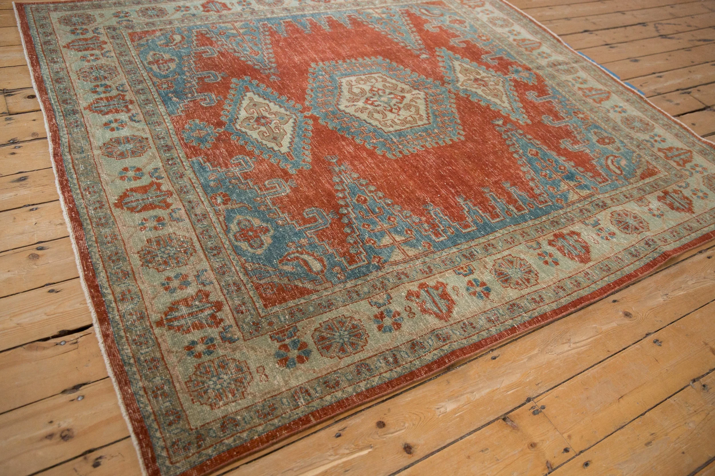 6.5x7 Vintage Distressed Veece Square Carpet - Image 5