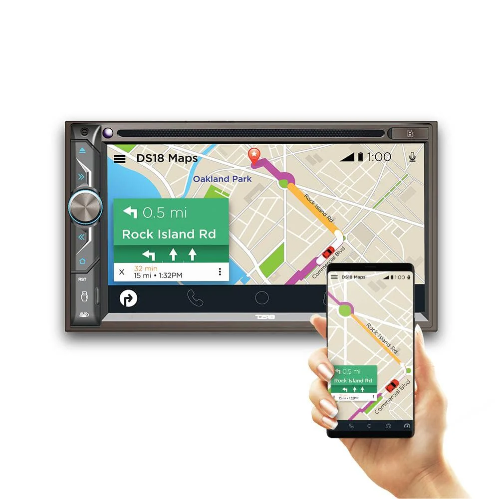 6.9" Touchscreen Double-DIN Headunit with DVD, Bluetooth, USB and Mirror Link - Image 3