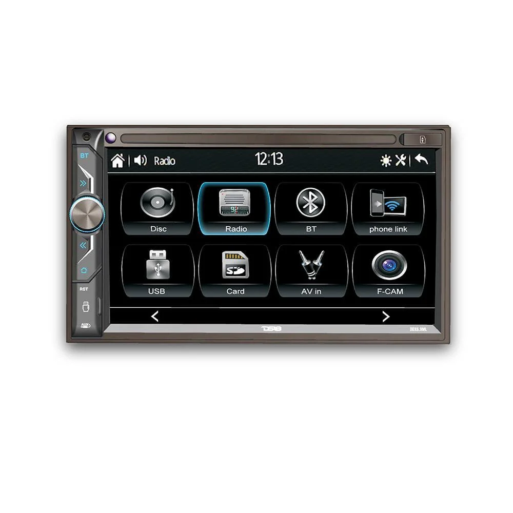 6.9" Touchscreen Mechless Double-DIN Headunit with Bluetooth, USB and Mirror Link - Image 2