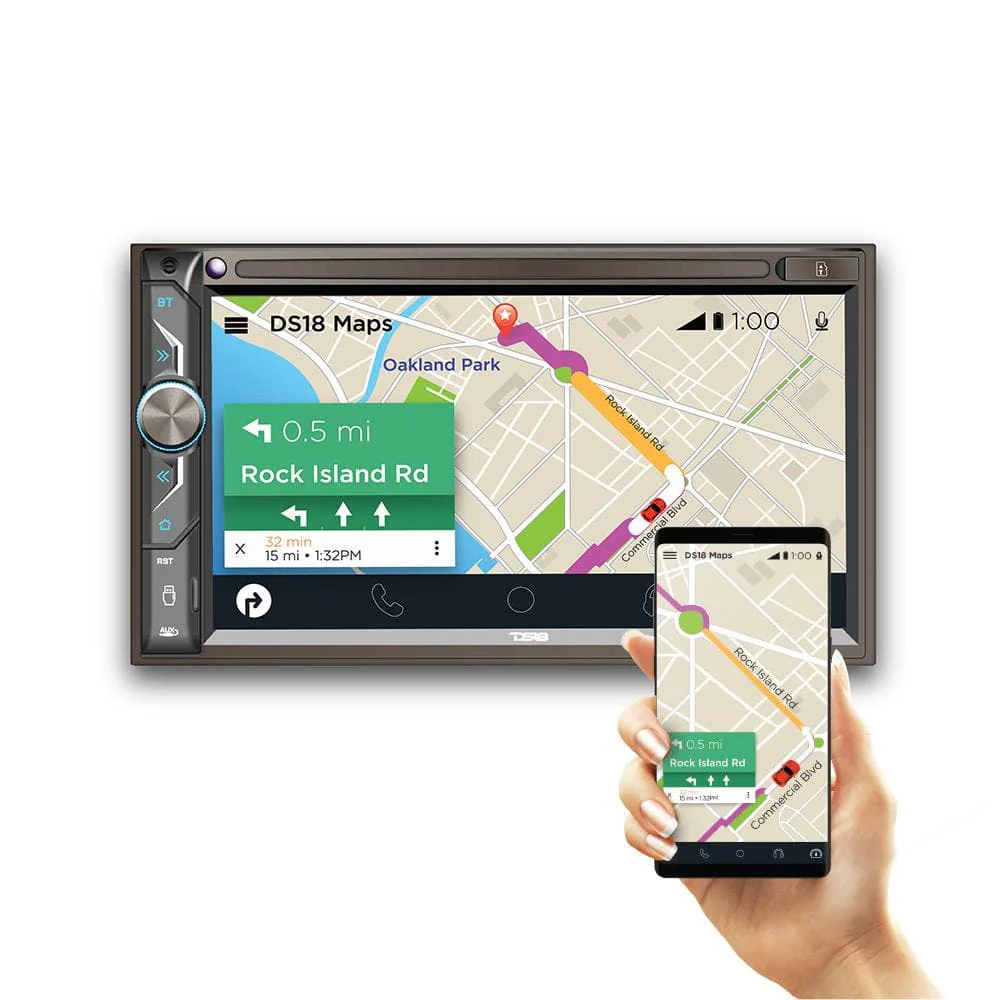6.9" Touchscreen Mechless Double-DIN Headunit with Bluetooth, USB and Mirror Link - Image 3