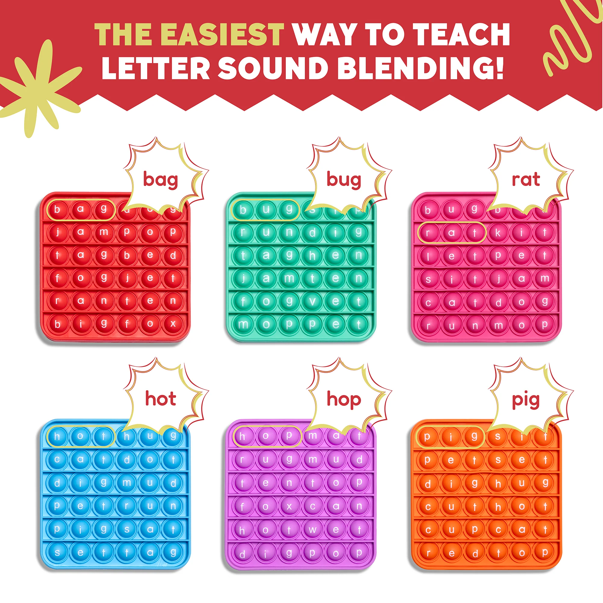 .6 Extra CVC Fidget Mats (Word Pop) - Image 3