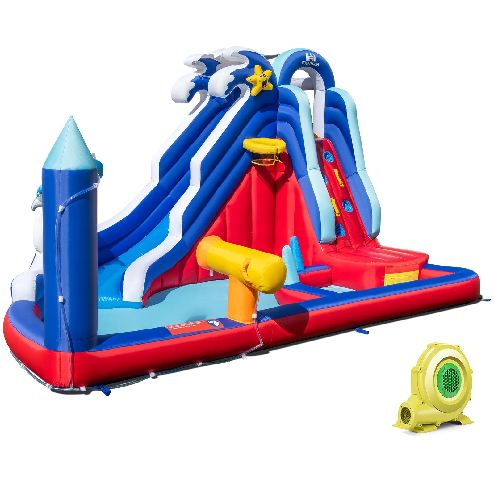 6-In-1 Inflatable Water Park with 735W Blower - Image 2