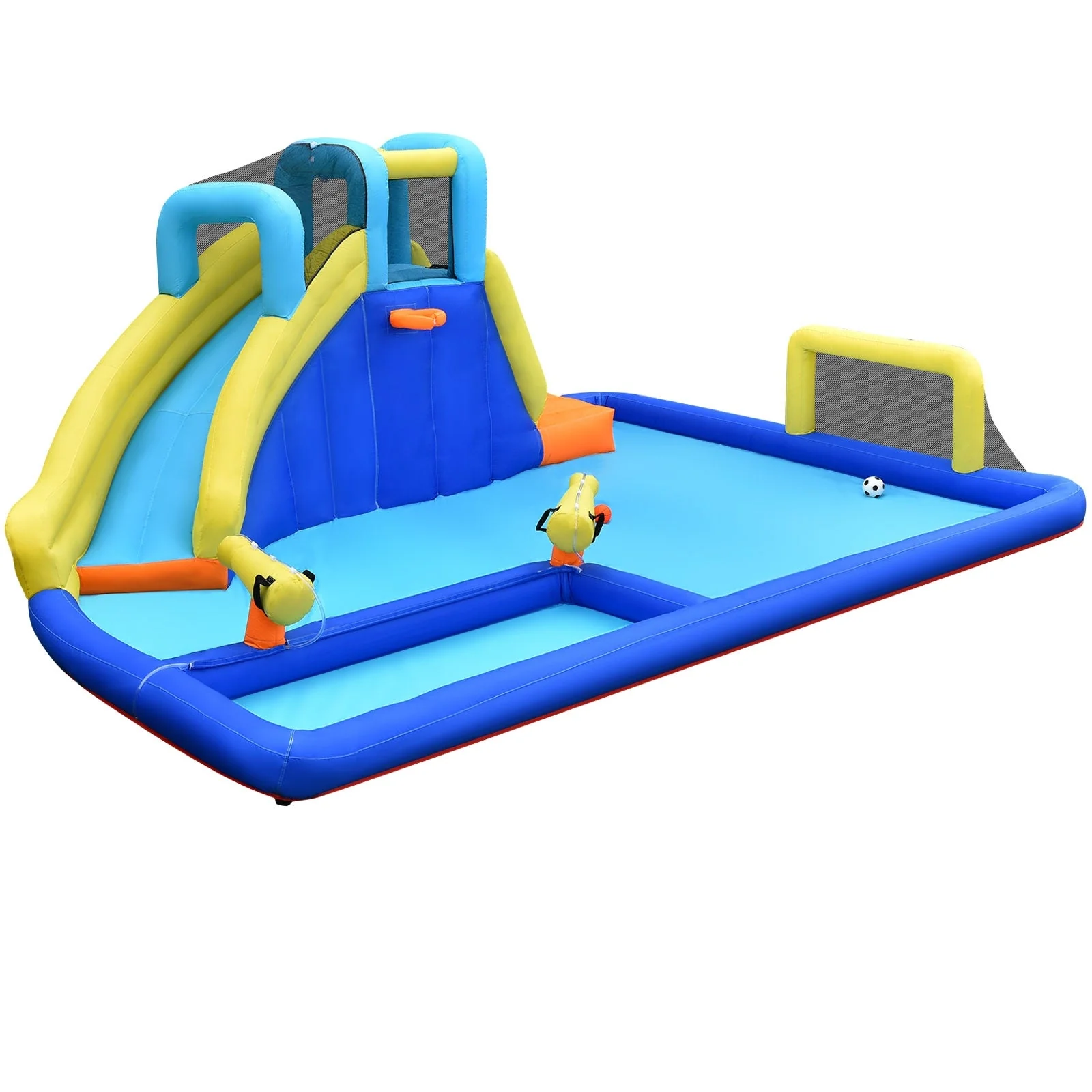 6-in-1 Inflatable Water Slide Jumping House without Blower - Image 3