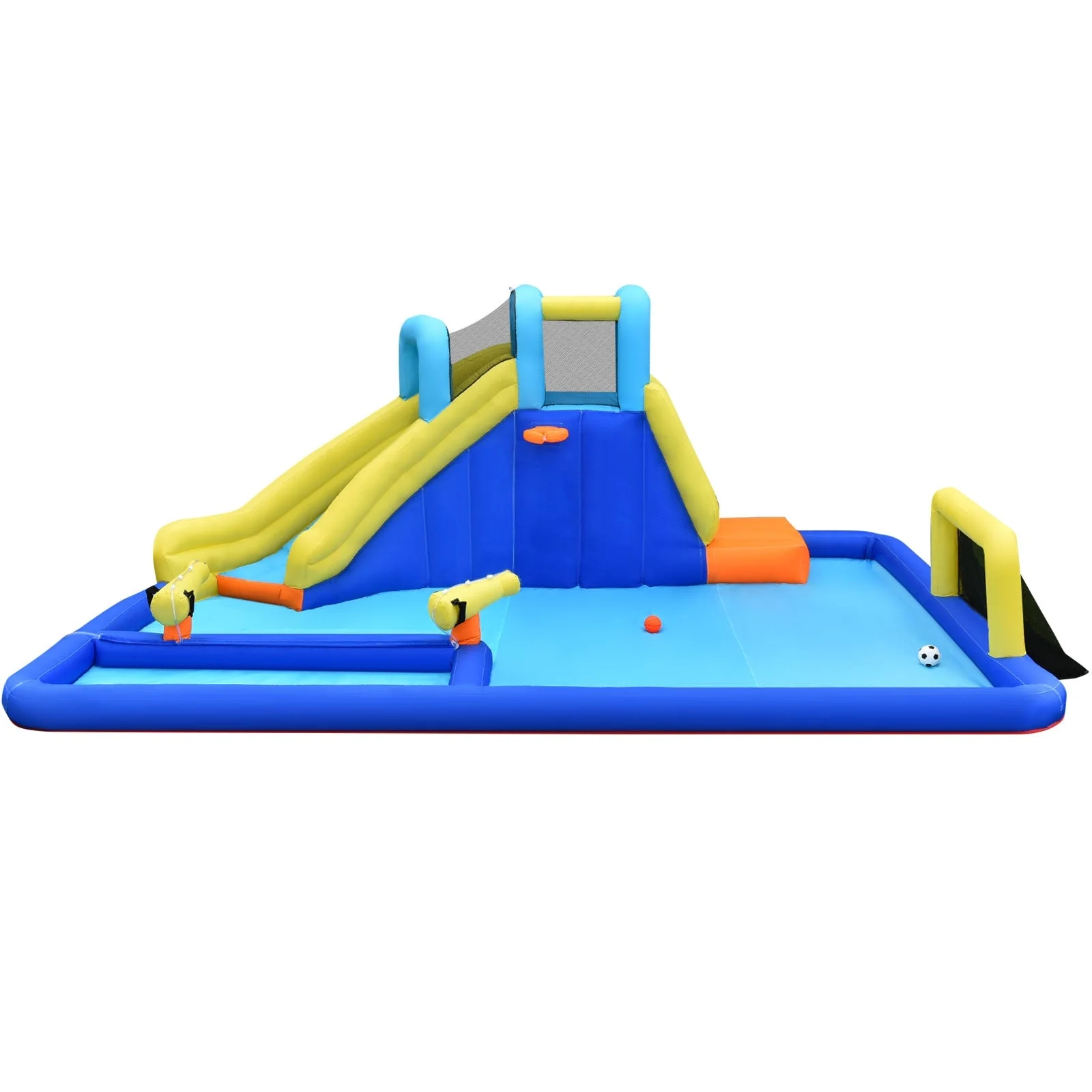 6-in-1 Inflatable Water Slide Jumping House without Blower - Image 4